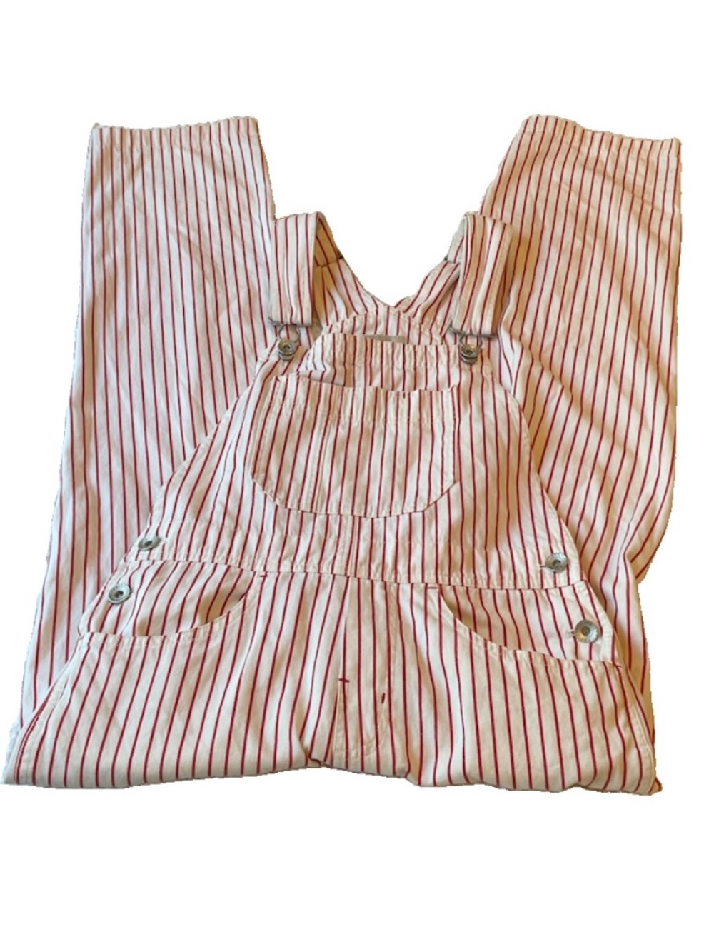 100% Cotton Brixton Costa Overall Aloha Red Pinstripe EUC - size Small - Picture 5 of 8